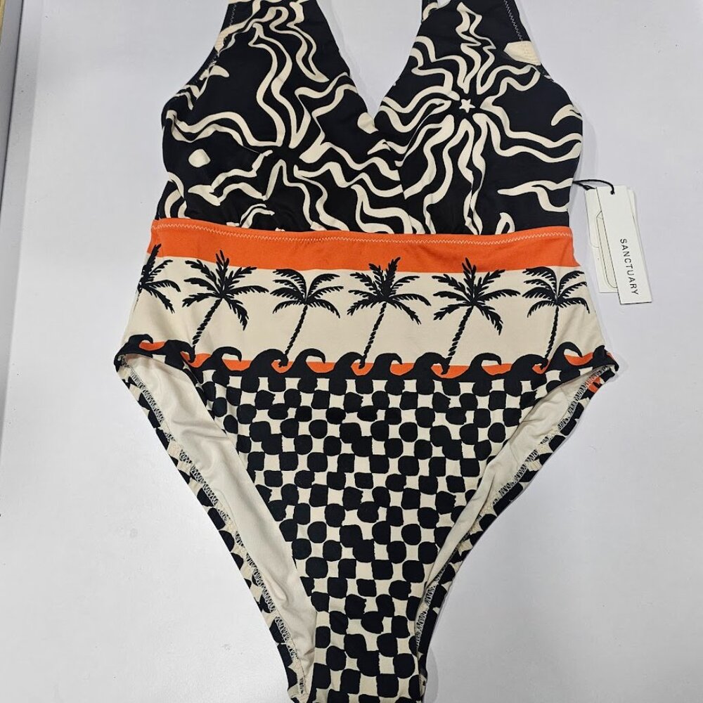 Sanctuary Beach Conversations Plunge Mio One-Piece Swimsuit - Picture 6 of 10